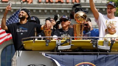 Los Nuggets celebran el título NBA
