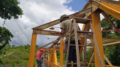 Avanzan trabajos de recuperación del puente de Taguaya en Piar