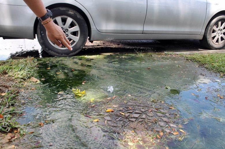 De manera insólita, la sede de Aguas de Monagas está a media cuadra, pero el problema se mantiene igual