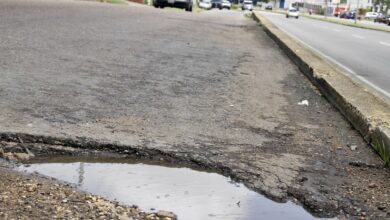 llena de hueco está un tramo de la avenida Libertador