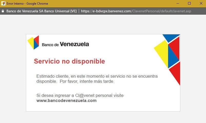 Usuarios reportan fallas en varias entidades bancarias este viernes 6 de septiembre