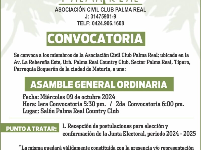 ASOCIACIÓN CIVIL CLUB PALMA REAL