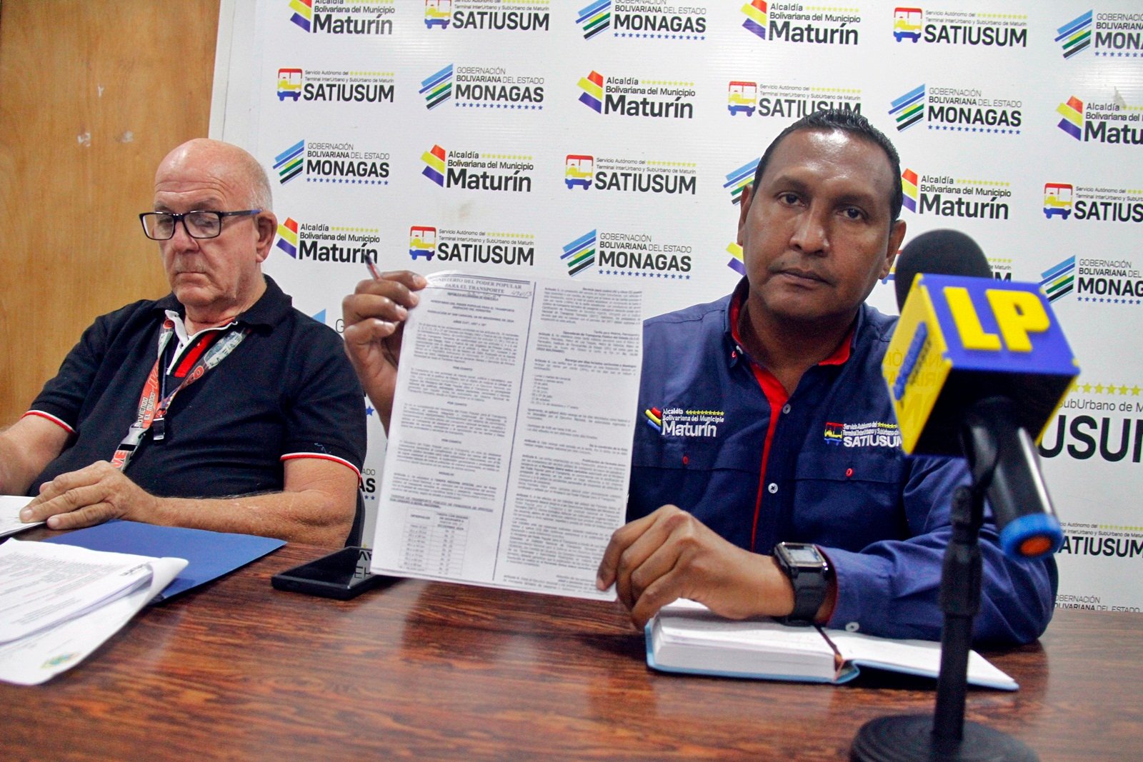 Entregan tabuladores con el nuevo precio del pasaje en Maturín