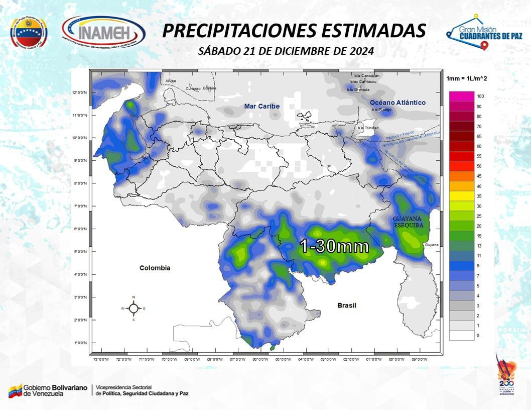 Inameh prevé nubosidad generadora de lluvia en gran parte del país