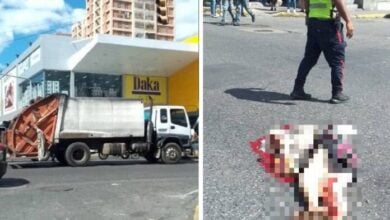 Muere mujer tras ser arrollada por un camión de basura