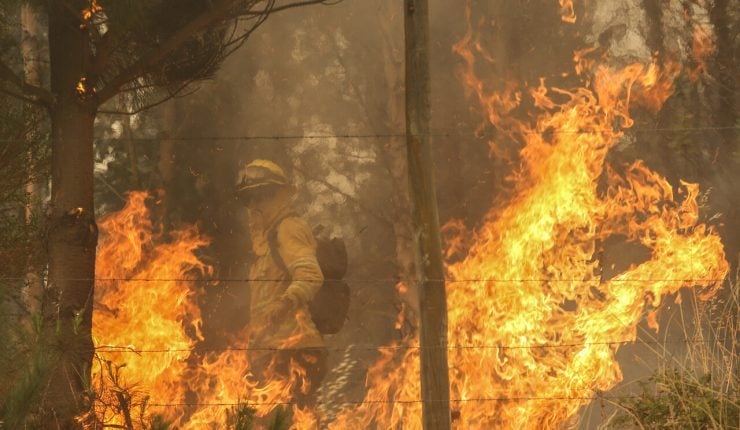 Un incendio forestal en Chile causa la muerte de tres bomberos