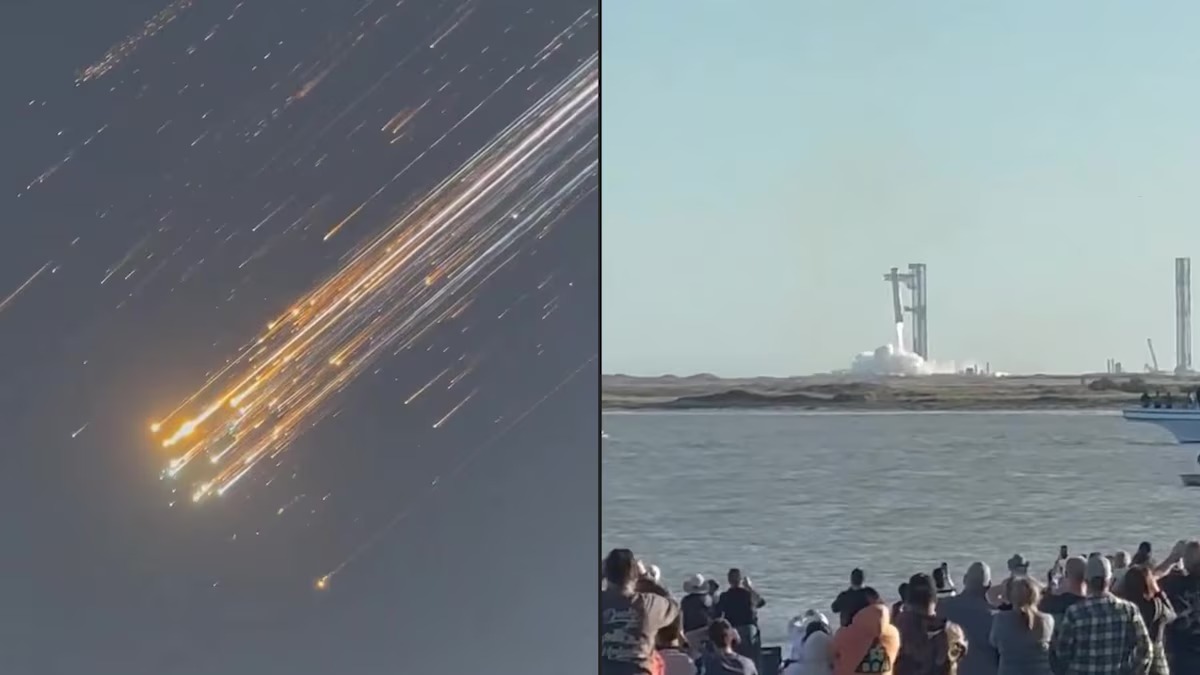 Una falla en el Starship de SpaceX dejó un espectáculo de luces en el cielo