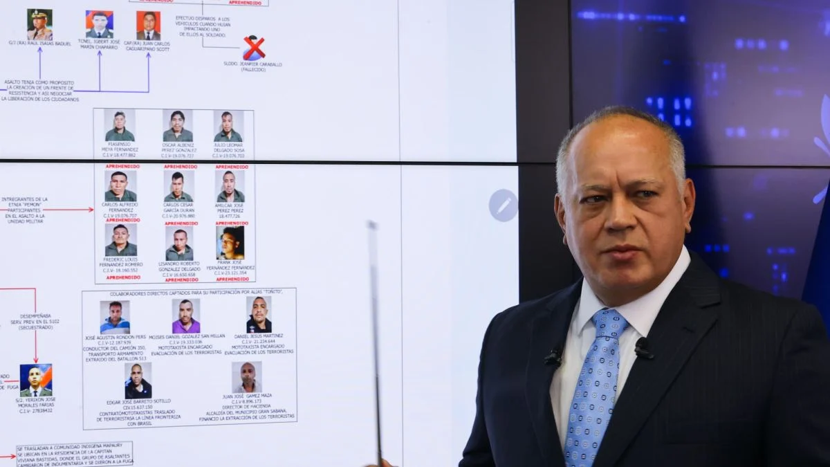 Cabello: Desmantelamos un plan terrorista para atacar fuertes militares y secuestrar a un magistrado