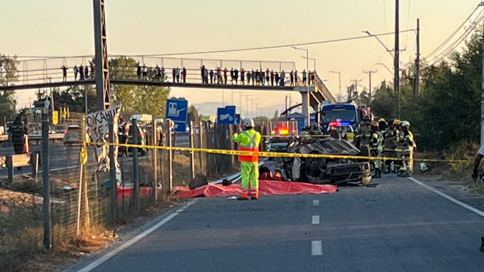 Mueren seis venezolanos en Chile tras aparatoso vuelco en autopista