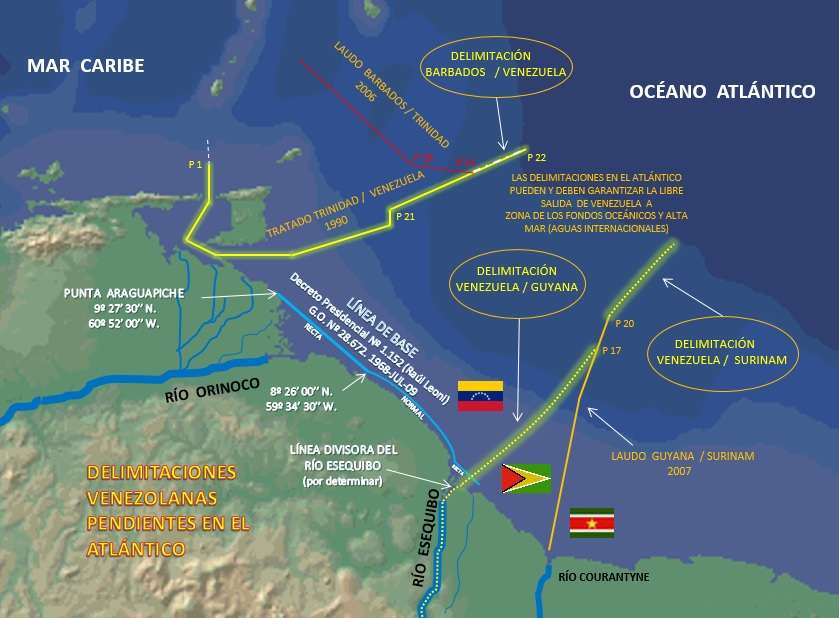 Ministerio de la Defensa rechaza presencia de Guyana en aguas por delimitar