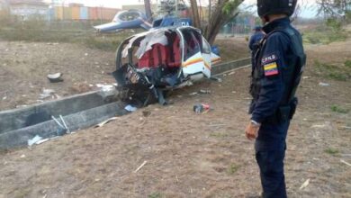 Helicóptero se precipitó en Santa Lucía del Tuy