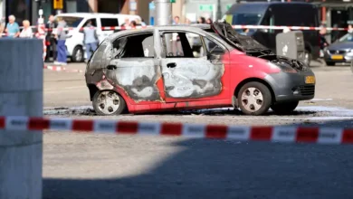 Un carro explota en plena plaza central de Ámsterdam