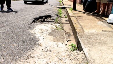 En riesgo del colapso esta una calle del sector Brisas del Orinoco