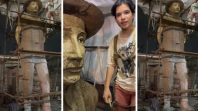 Joven venezolano levanta la escultura más grande del Dr. José Gregorio Hernández