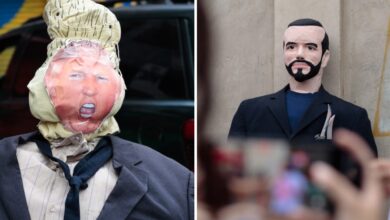 Las figuras de Trump y Bukele destacaron en la tradicional "Quema de Judas" de Caracas (+Fotos)