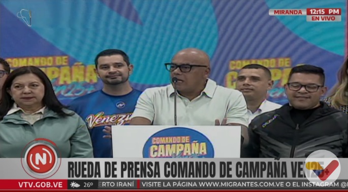 Jorge Rodríguez exhorta al pueblo a votar este 25-May "para rechazar a aquellos que atacan a nuestra patria"
