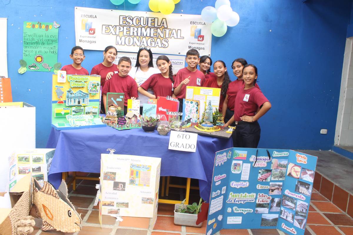 Escuela Experimental Monagas celebra 25 años de aniversario con exposiciones de recursos naturales