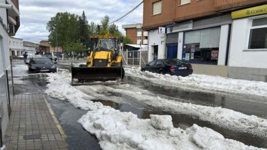 Granizada cubrió de blanco Piedrabuena y otros municipios en España