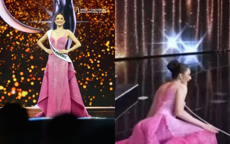 ¡Rodó! Reina de belleza se cae en pleno certamen (+Video)