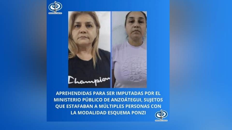 MP de Anzoátegui imputará a dos ciudadanas por el delito de estafa con modalidad esquema ponzi