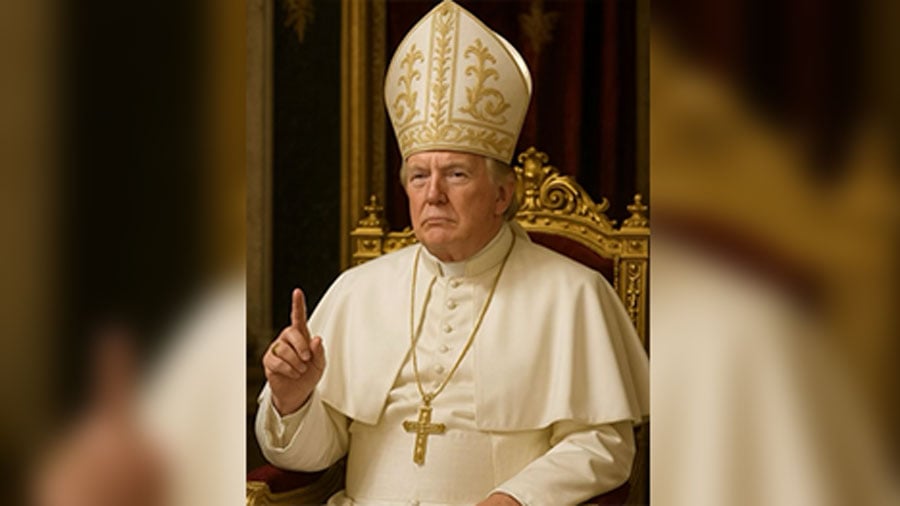 Trump postea una foto vestido de Papa: Una provocación en tiempos de cónclave