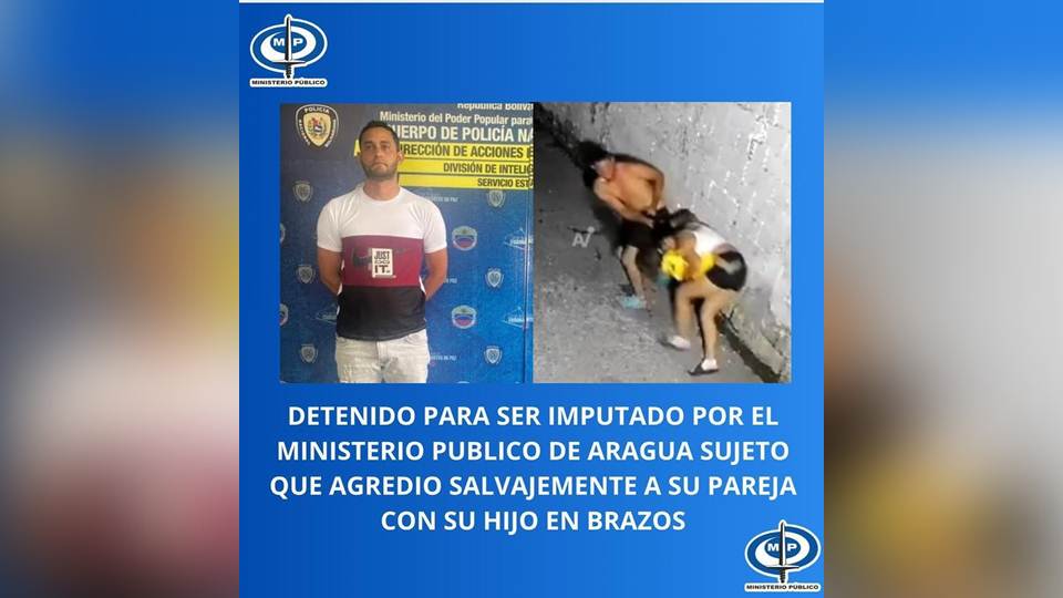 MP de Aragua imputó a sujeto que agredió salvajemente a su pareja en plena vía pública de Palo Negro
