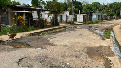 Denuncian mal estado de la calle principal del sector Brisas de Sarrapia