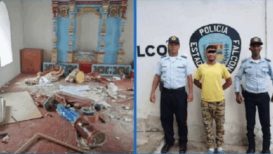 Imputado sujeto que destruyó imágenes religiosas en iglesia y capillas en Falcón