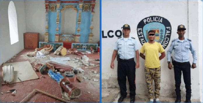 Imputado sujeto que destruyó imágenes religiosas en iglesia y capillas en Falcón