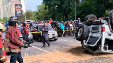 Accidente en la autopista Gran Cacique Guaicaipuro de Caracas deja un fallecido y seis heridos