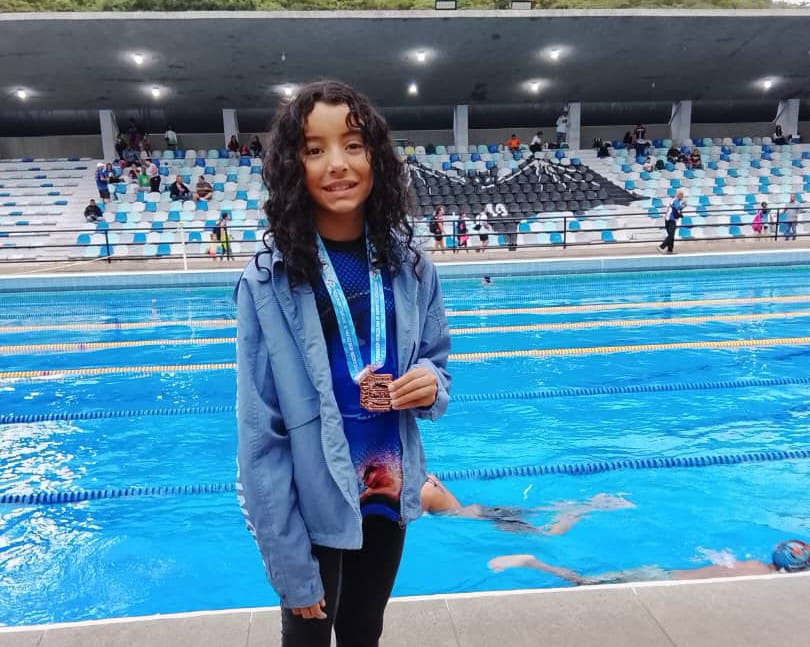 Monaguense Mónica Millar logró bronce en nacional infantil de natación