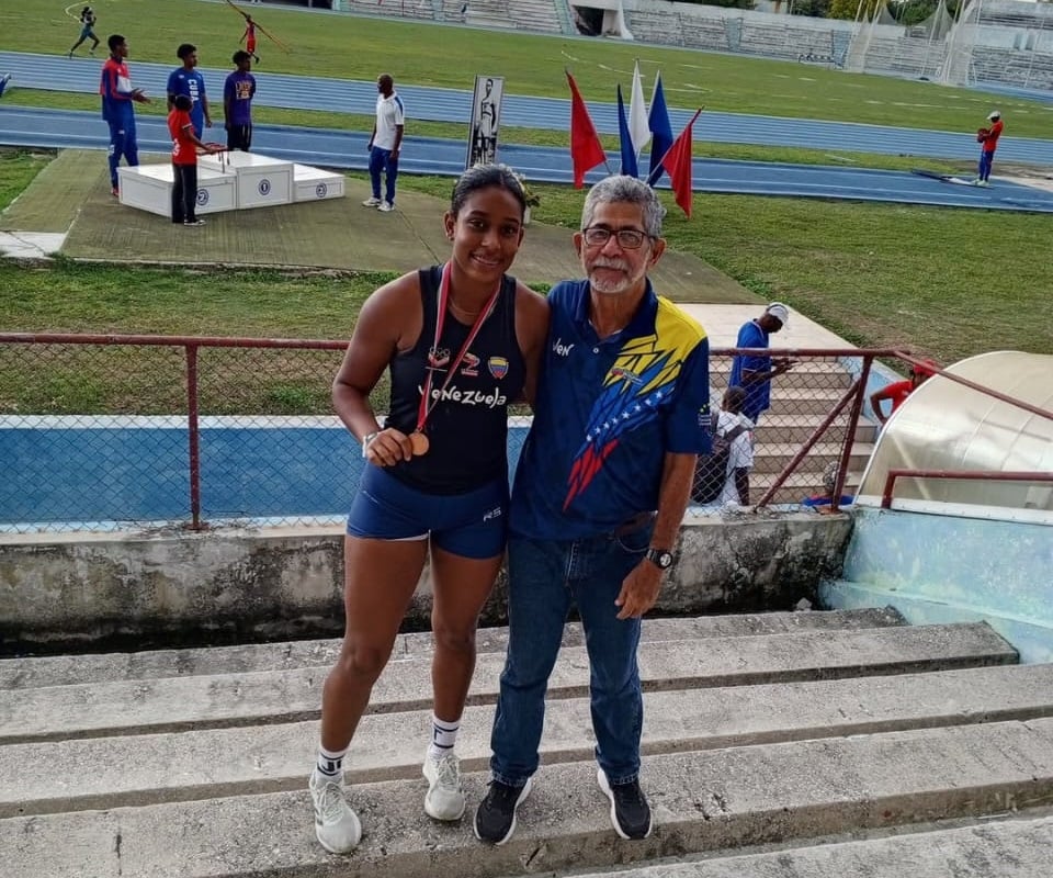 Monaguense Ottaynis Febres logra bronce en torneo de atletismo en Cuba