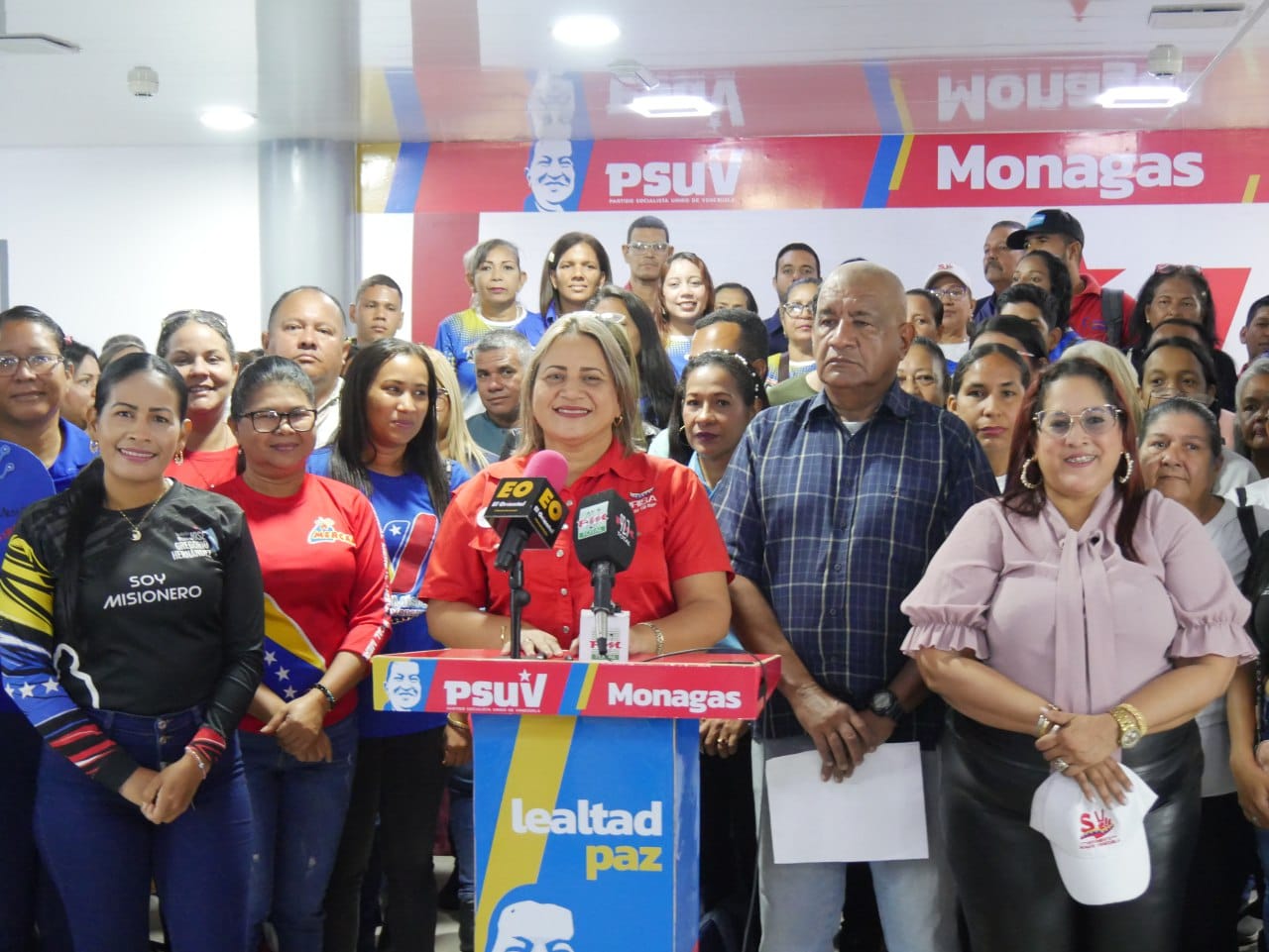 Militantes del Psuv se pronuncian en apoyo a los candidatos del Gran Polo Patriótico para las elecciones del 27J