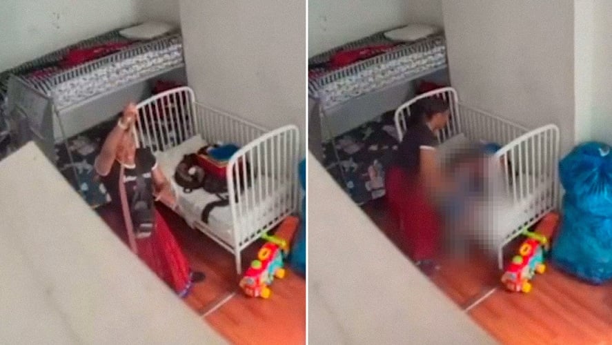 Niñera golpea brutalmente a niños con un cinturón (+Video)