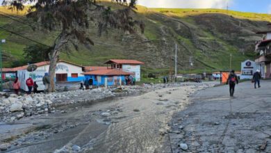 Se mantiene suspendido el paso desde Mérida hacia los estados Barinas y Trujillo tras fuertes lluvias