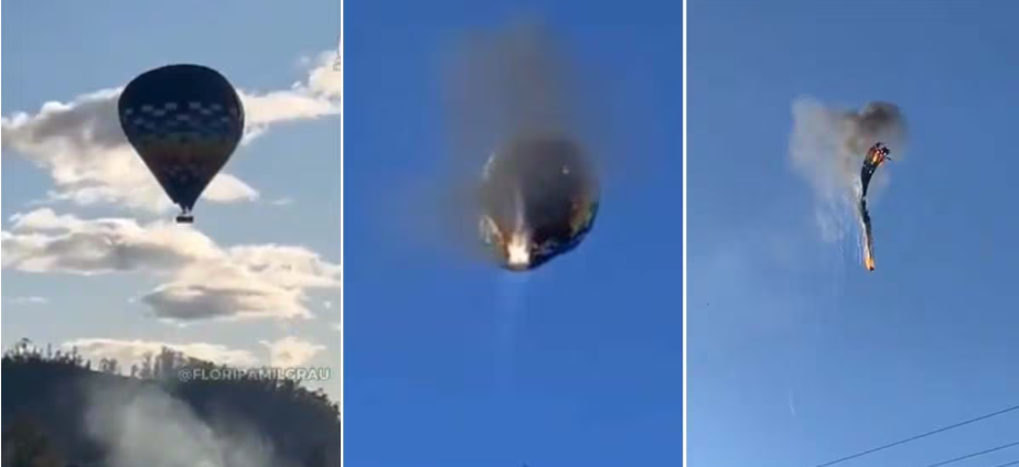 Ocho muertos al incendiarse un globo aerostático con 21 pasajeros en Brasil