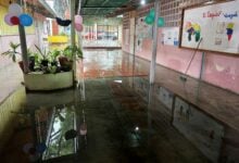 Jardín infantil María Rivero inundado tras fuertes lluvias