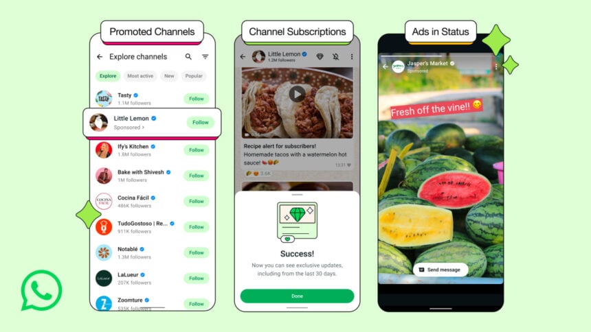 Meta comienza a introducir anuncios en WhatsApp
