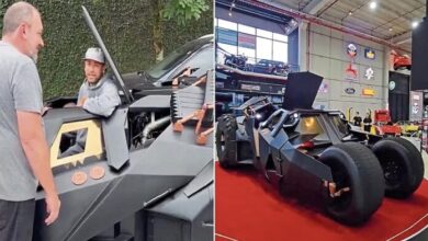 Neymar compró un espectacular auto réplica del Batimóvil de Batman