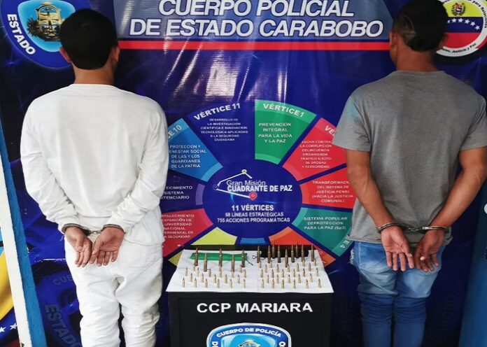 Aprehendidos dos sujetos por tenencia de municiones de guerra