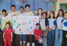 Estudiantes de 3er año del Lino de Las Mercedes Valle llevaron sonrisas al Preescolar Inés Ponte
