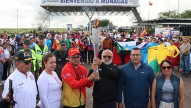 Monagas recibió el Fuego Patrio de los XIX Juegos Nacionales Estudiantiles 2025