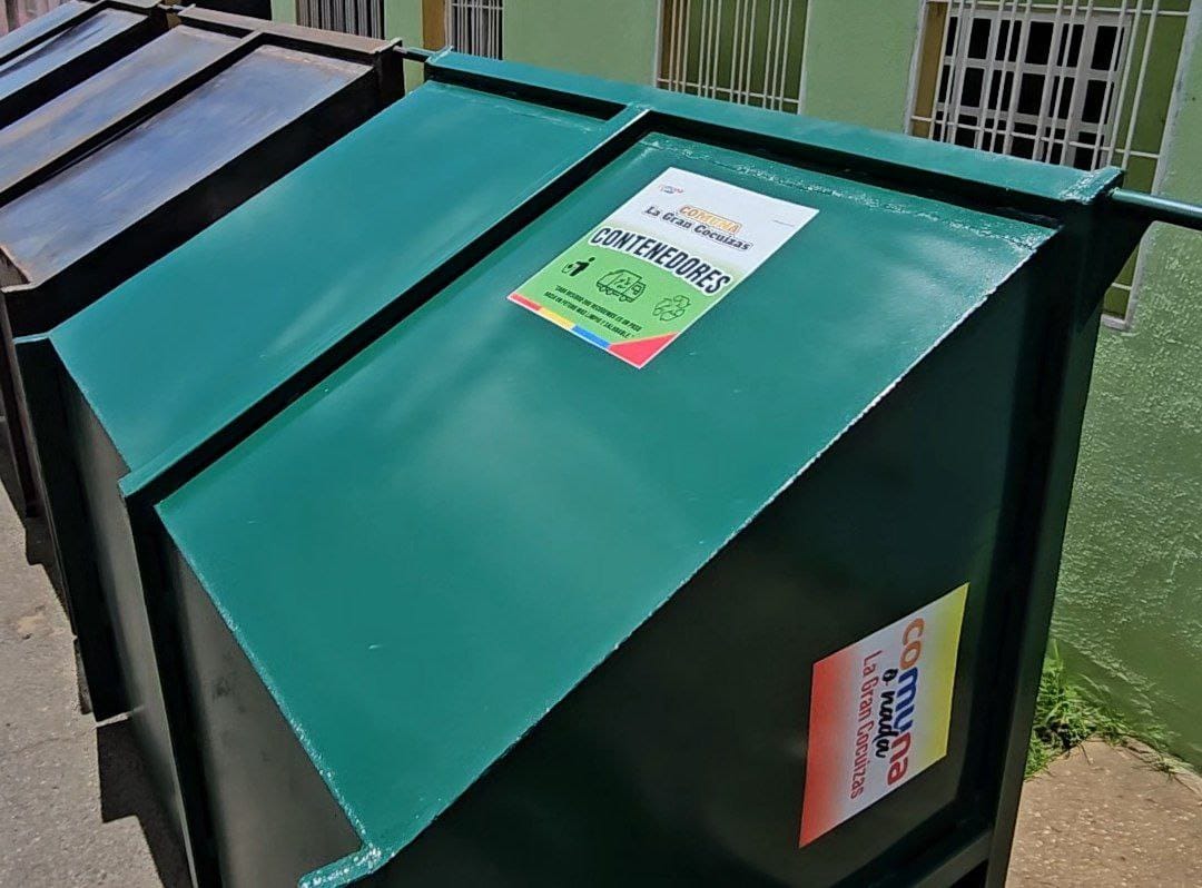 Comuna La Gran Cocuizas fabrica seis contenedores para basura