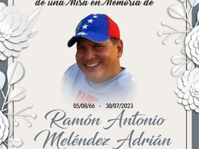 OBITUARIO RAMÓN ANTONIO MELÉNDEZ ADRIÁN