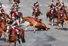 (+Video) Caballos se ponen rebeldes durante desfile militar en París