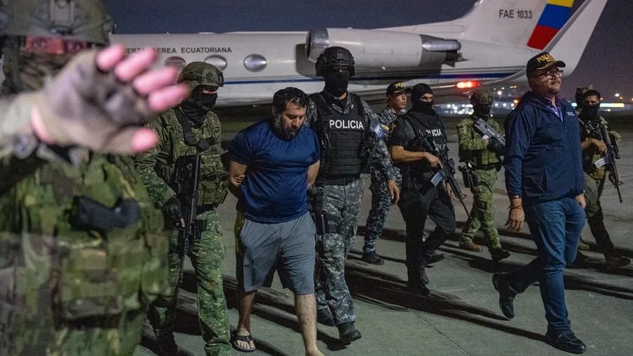"Fito", líder criminal más peligroso de Ecuador, es extraditado a EEUU