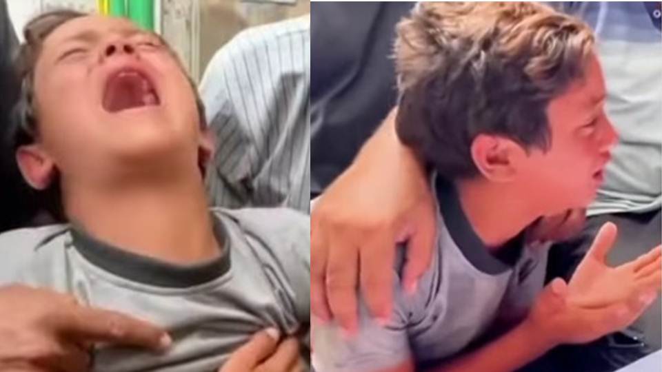 La desgarradora imagen de un niño de 13 años ante la muerte de su padre en Gaza