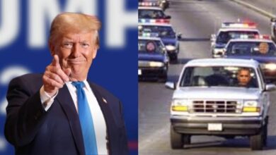 Donald Trump difunde meme donde persigue a Obama con patrullas.