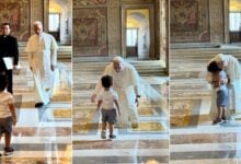 ¡Una carrera y un abrazo repentino! Así le respondió el papa León XIV a la espontaneidad de un niño (+Fotos)