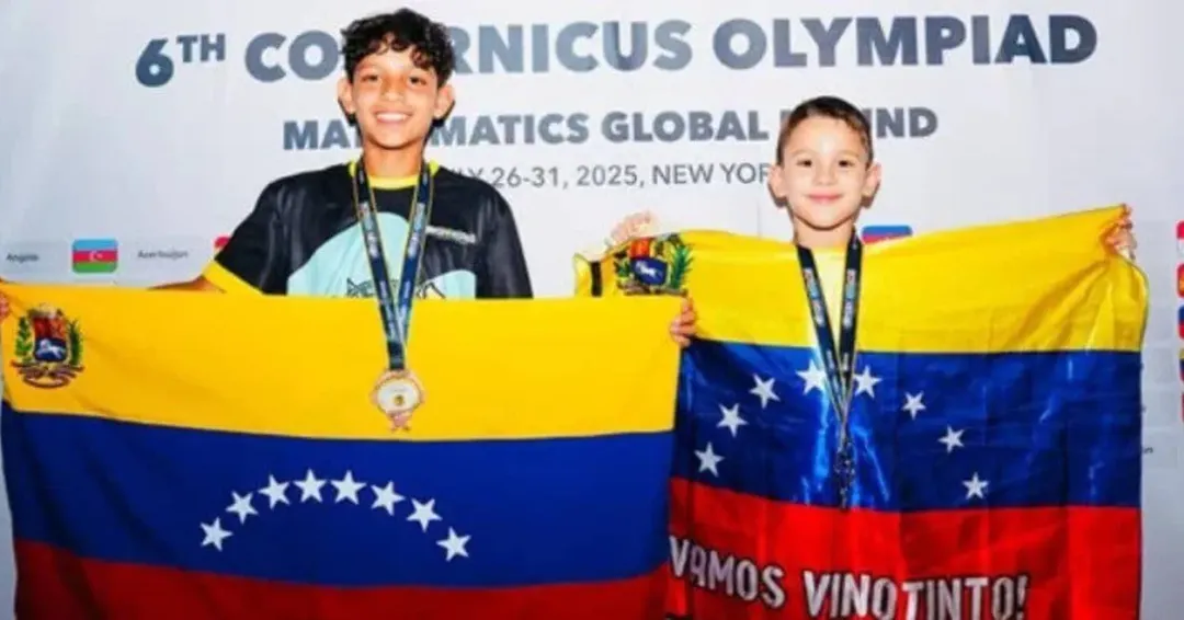 Dos niños venezolanos ganaron medallas en olimpiada de matemáticas